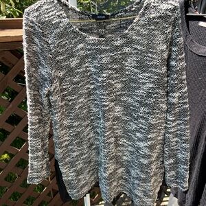 Alfani Black and White Knit Top